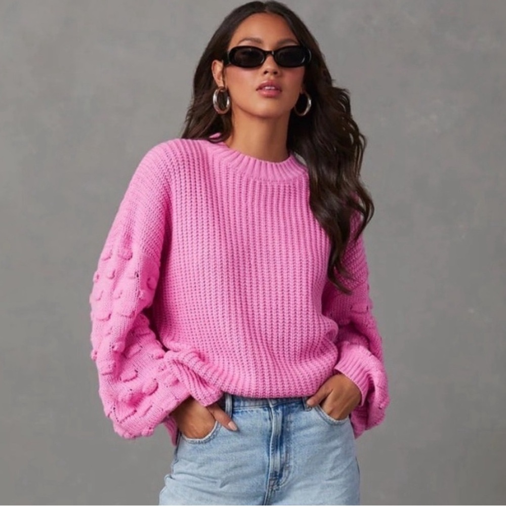 Vici pink ballon sleeves with bubbles - medium